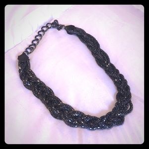 Express Black Braided Necklace